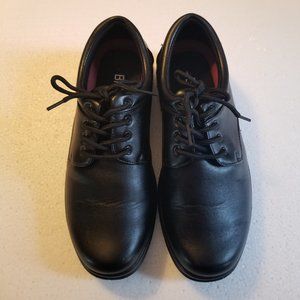 Brix Men's Black Formal Shoes, Work Shoes, Slip Resistant, Size 9.5